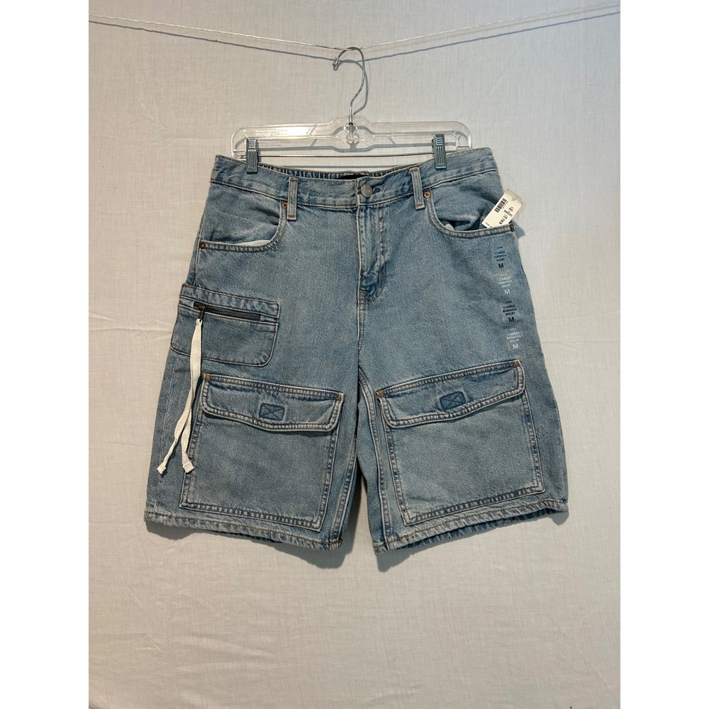 Aeropostale Cargo Bermuda Shorts Light Wash Denim Blue Mens Medium 1268-AS24